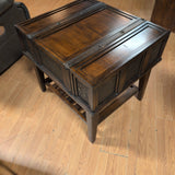 Square 1 Drawer Faux Trunk Side Table