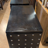 Ferguson Copeland Black Studded/Nailhead Beside Tables/Dressers *PAIR*