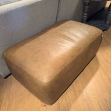 Poly & Bark Tan Leather Ottoman