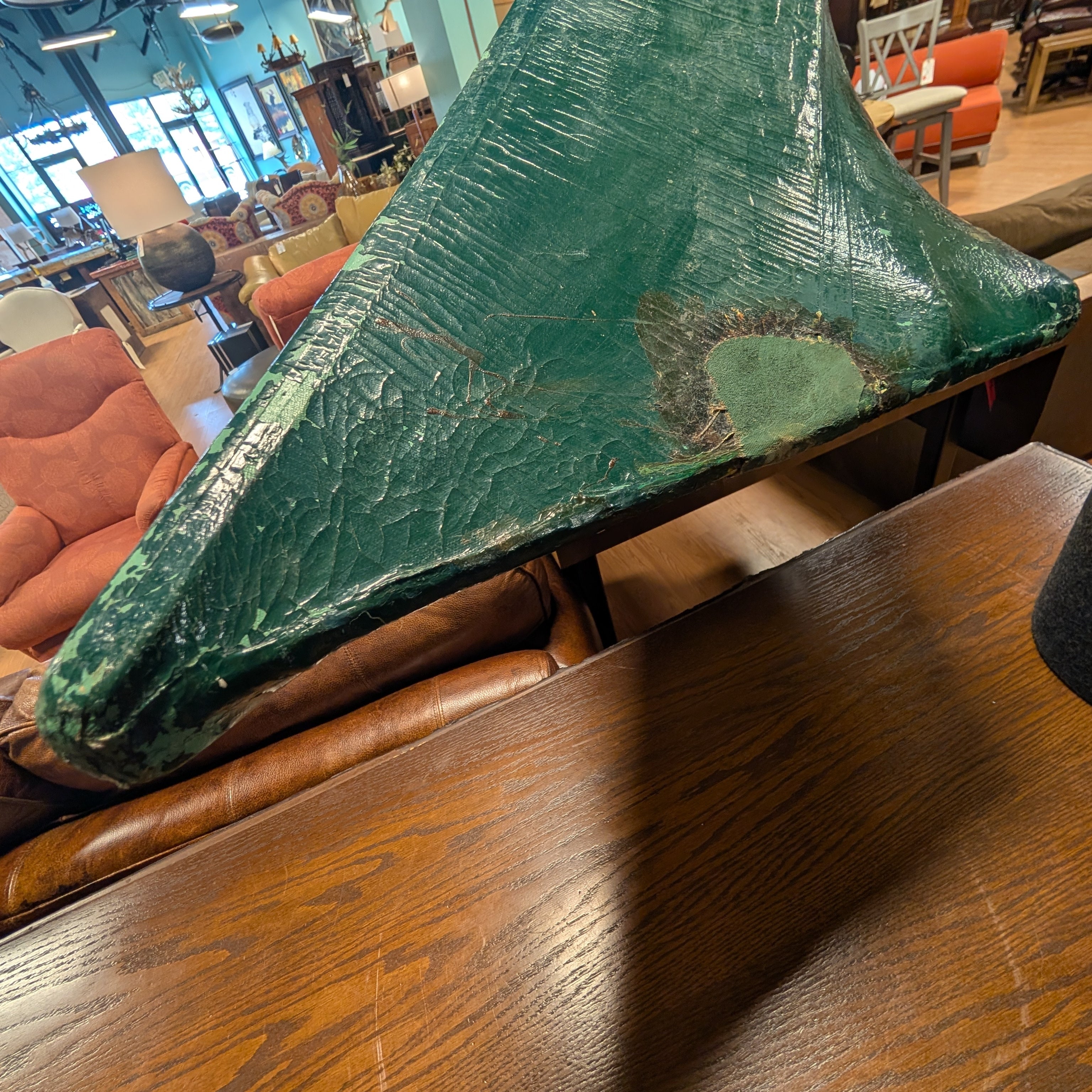 Vintage Decorative Green Kayak