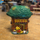Vintage Cast Iron Winnie The Pooh Coin Bank