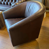 Sam Moore Leather Swivel Rocker