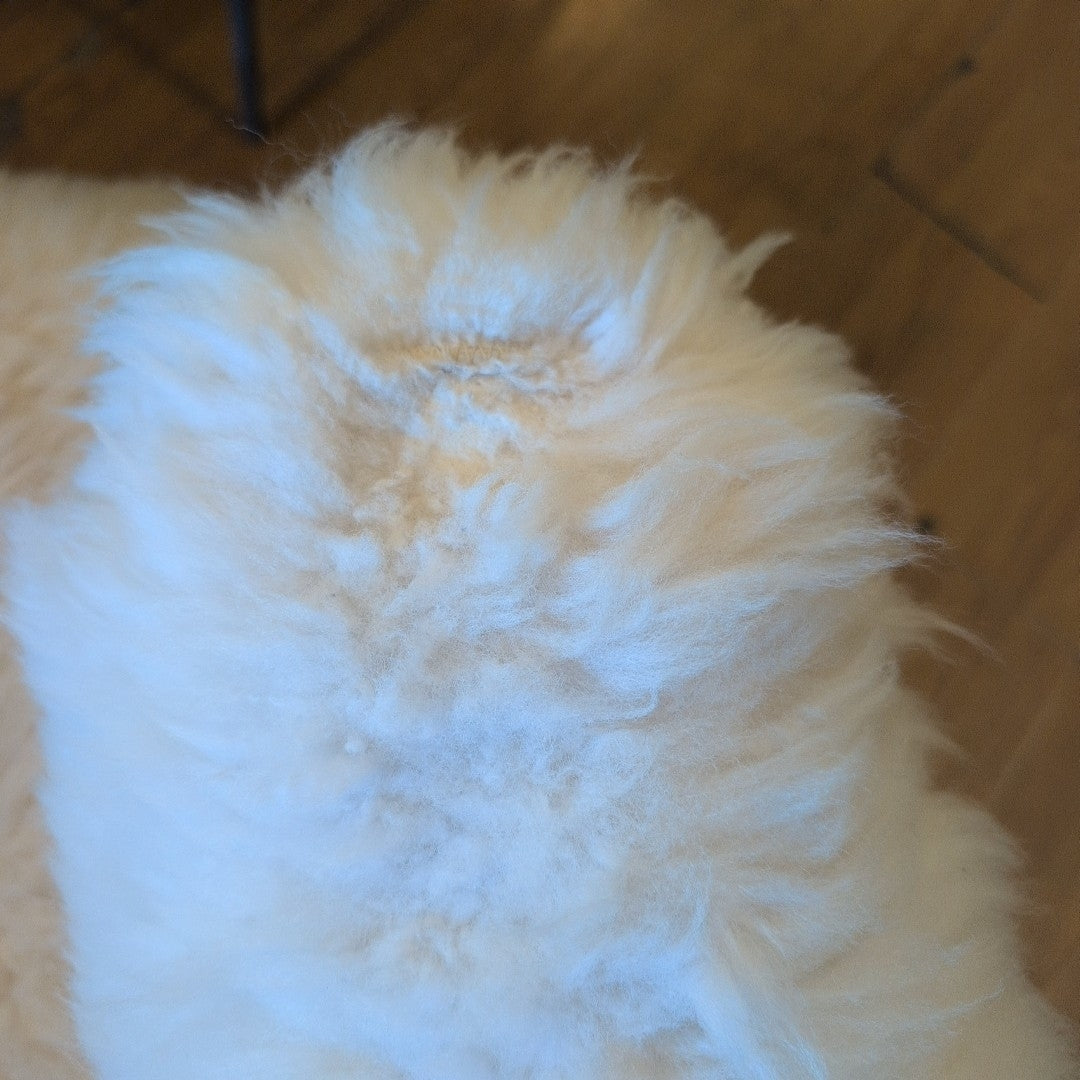 RH White Sheepskin Professor's Chair ~ *AS IS*