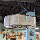 RH Riveted Round Mesh Chandelier