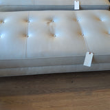 Century Rectangle Off White Leather Ottoman