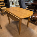 Drop Leaf Round Pine Dining Table