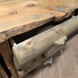 Rustic Log 3 Drawer Dresser