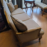 RH French Off White Linen Sofa