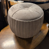 Small Pleated Fabric Ottoman