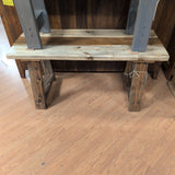 Rustic Multi-Tone Stained Bench