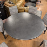 Arhaus Hammered Metal Round Dining Table w/6 Arhaus Camden Dining Chairs