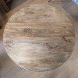 Classic Home Emma 2pc Wood & Black Metal Round Tables