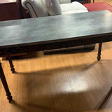 Vintage Style 1 Drawer Wood Desk w/Metal Top