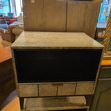 Jonathan Charles French Oak Cubby 1 Drawer Electrified Nightstand