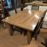 Oak Dining Table w/2 End Leaves