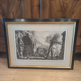 ARTWORK veduta dell arco di tito etching ANTIQUE ROME, ITALY