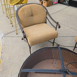 Meadowcraft Iron Patio Chair w/Tan Fabric Covering