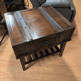 Square 1 Drawer Faux Trunk Side Table