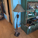 Rustic Metal Floor Lamp with Bow, Arrows and Antler