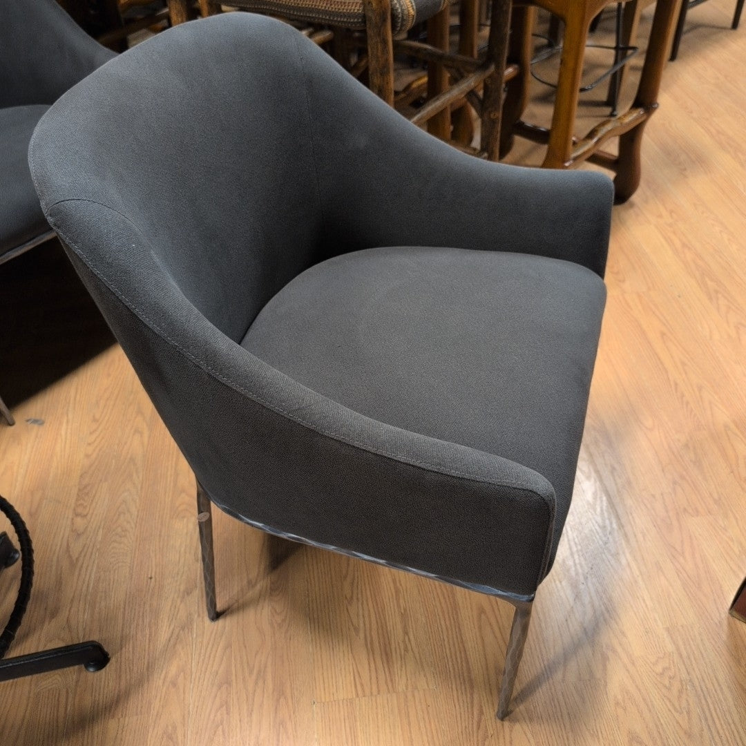 Pewter 6 Grey RH Thaddeus 2 Arm Chairs, 4 Side Chairs