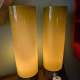 Jonathan Adler for Robert Abbey ~ Capri Torchiere ~ Olive Green Glass Cylinder ~