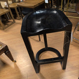Noir Saddle Bar Height Barstool