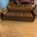 Klaussner Mayhew Tan Leather Sleeper Sofa