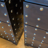 Ferguson Copeland Black Studded/Nailhead Beside Tables/Dressers *PAIR*
