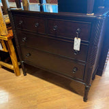 Bassett 4 Drawer Tall Boy Dresser w/Scrolled Accents