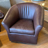 Sam Moore Leather Swivel Rocker