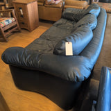 Cibola Blue Leather Sofa