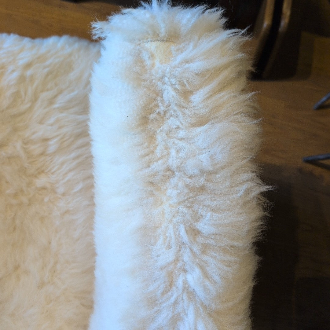 RH White Sheepskin Professor's Chair ~ *AS IS*