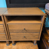Grain Wood Furniture 2 Drawer MidMod Nightstand
