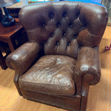 Restoration Hardware Studded Leather Club Chair