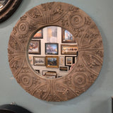 Round Textured Porthole Mirror
