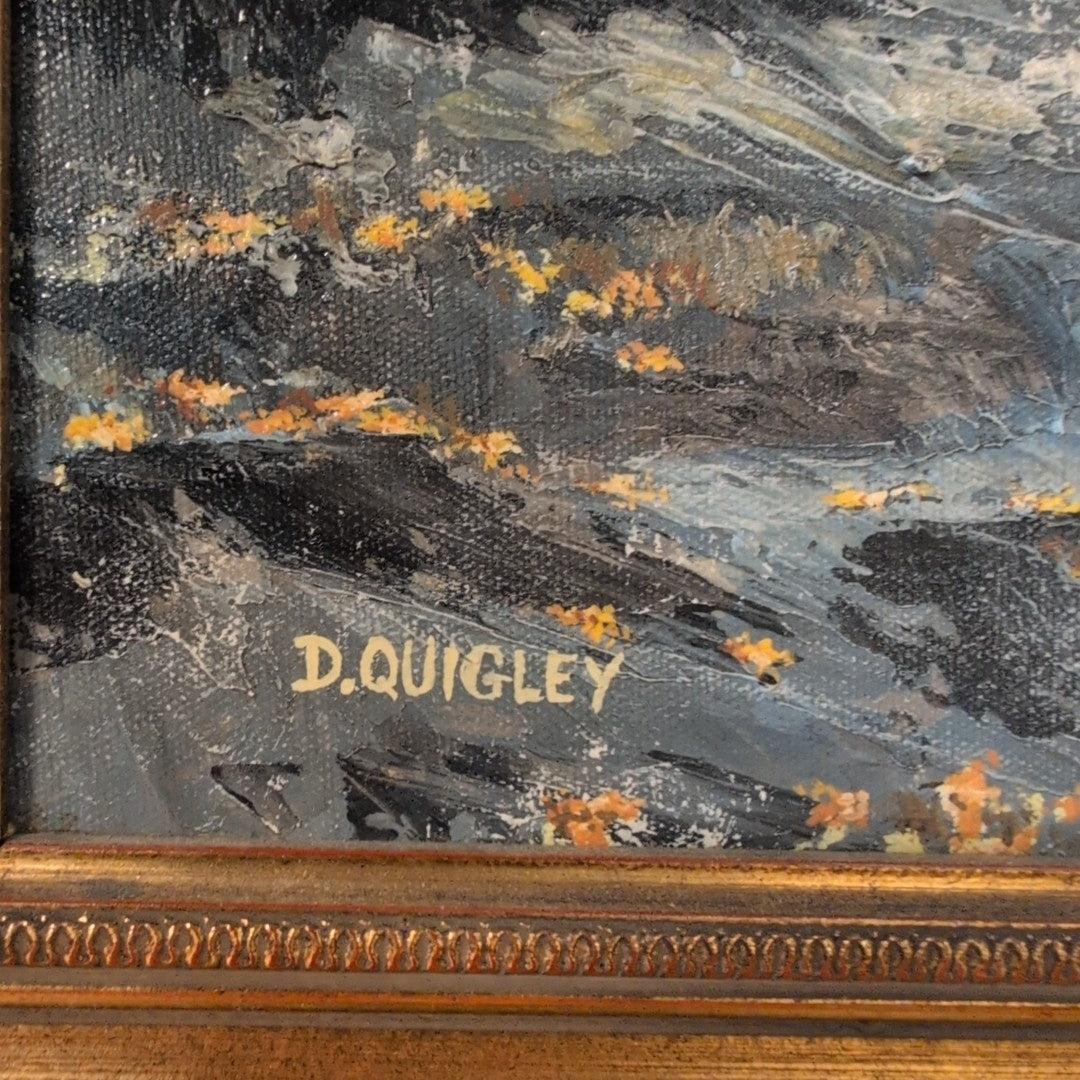 Original painting of Vermont Mill, Dennis Quinley, Framed