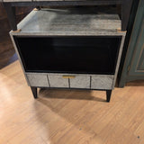Jonathan Charles French Oak Cubby 1 Drawer Electrified Nightstand