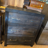 Custom Pine Black 3 Drawer Dresser