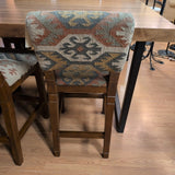 Grandin Road Ferrara Kilim Seat Barstool