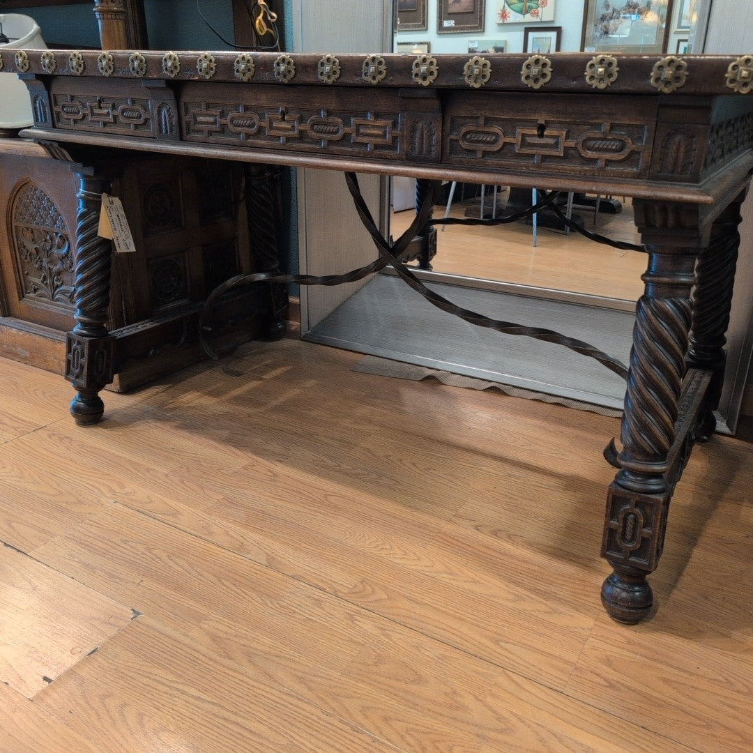 Leather Spanish 18th Century Trestle Writing