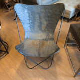Hammered & Welded Metal Butterfly Chair ~ Antonio Bonet Reproduction ~ AS IS