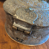 VTG COPPER PANDAN BOX INDIAN BRITISH-RAJ FLORAL DESIGN