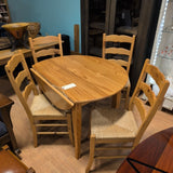 Rush Seated Pine Dining Chair ~ Set of 4
