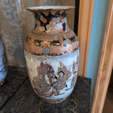 VINTAGE JAPANESE MEIJI SATSUMA ASIAN GILT POTTERY VASE