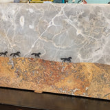 Onyx Wall Panel Running Horses