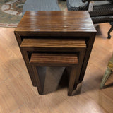NESTING TABLES SET OF 3 WOOD