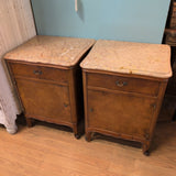 SET LOUIS XV BEDSIDE CABINETS ANTIQUE