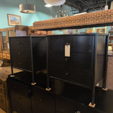 Four Hands Soto Black Iron 3 Drawer Nightstand **PAIR**