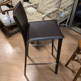 Moe's Panca Metal & Brown Leather Barstool