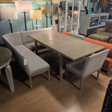West Elm Hargrove 5pc Banquette Dining Set w/Leaf